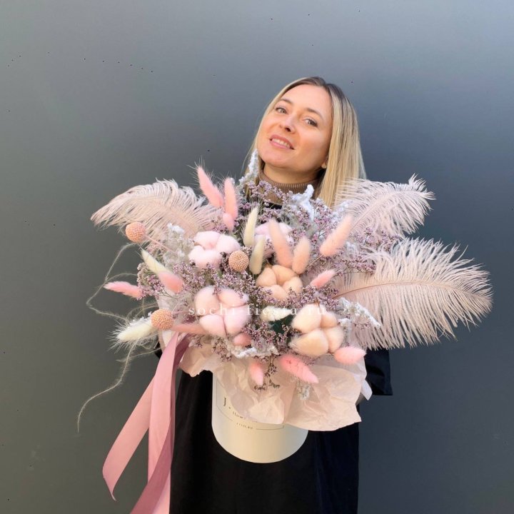 Авторский бокс с сухоцветами в Долгопрудном