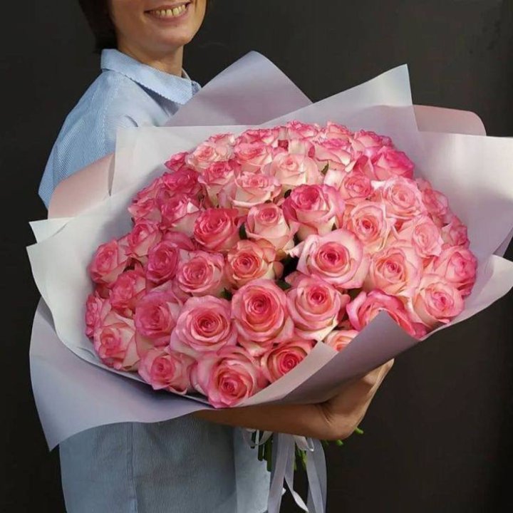 101 роза Джумилия в оформлении  в Долгопрудном