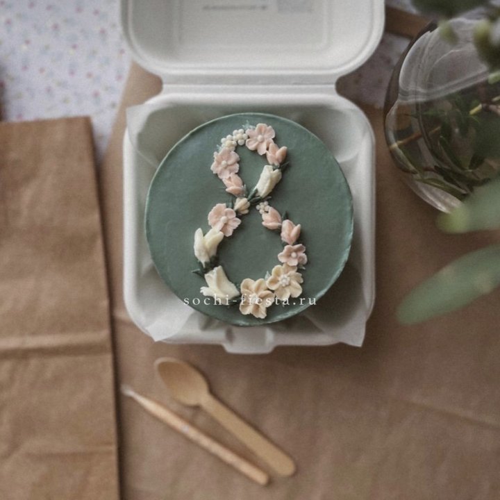 Бенто-торт "8 марта" green  в Долгопрудном