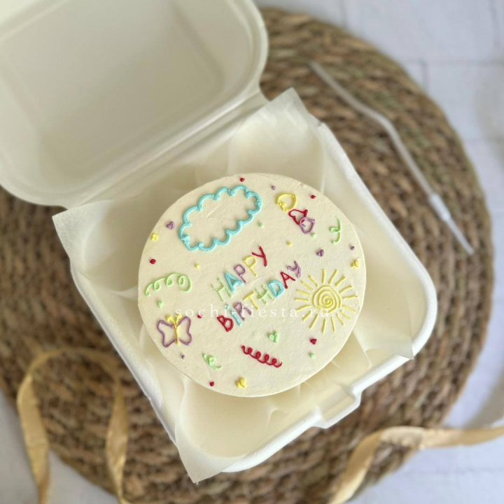 Бенто-торт "С днем рождения!"  с доставкой в Долгопрудном