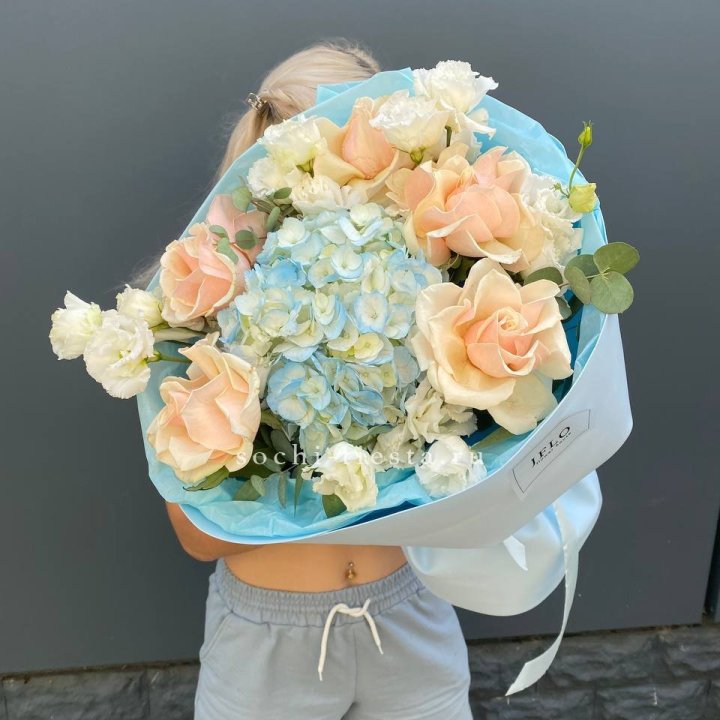 Сборный букет "Голубой закат" в Долгопрудном