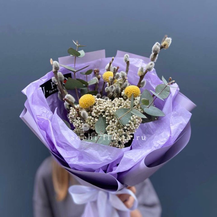 Букет с Вербой №1 в Долгопрудном