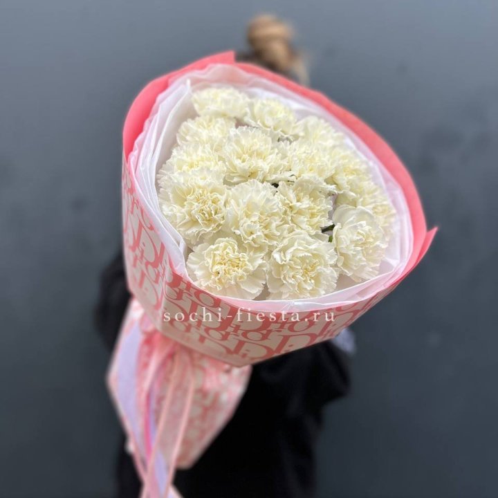 Белые диантусы №2 в Долгопрудном