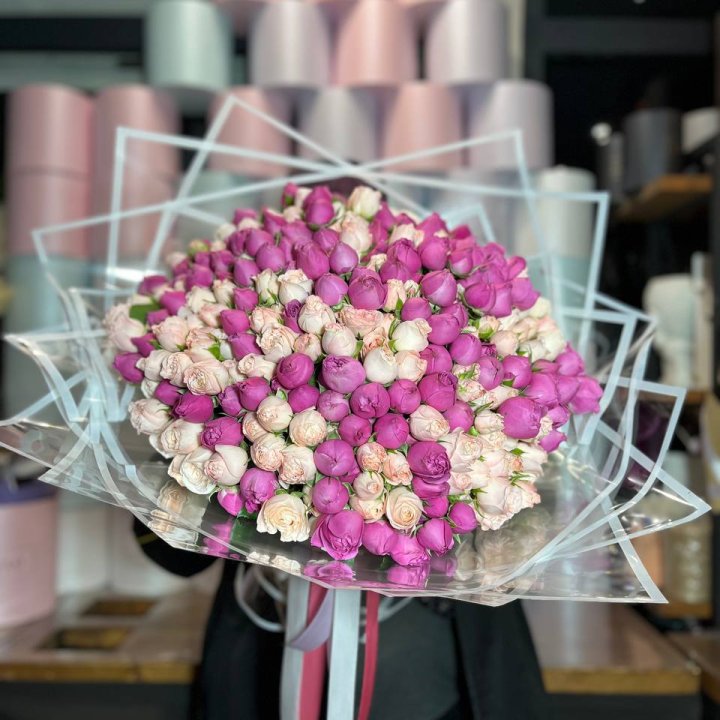 101 кустовая пионовидная роза в Долгопрудном