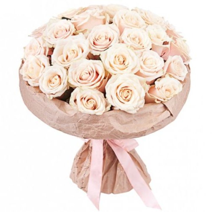 25 кремовых роз "Craft" в Долгопрудном