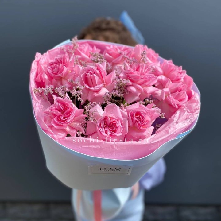 Букет французских розовых роз  в Долгопрудном