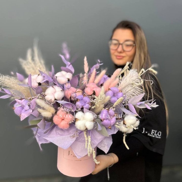 Авторский бокс с сухоцветами №4 в Долгопрудном