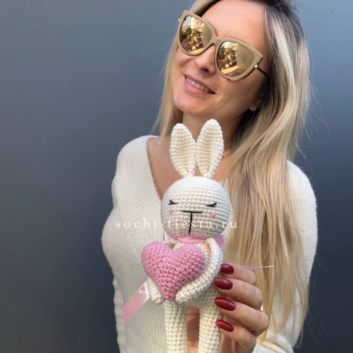 Зайка с сердцем ручной работы в Долгопрудном